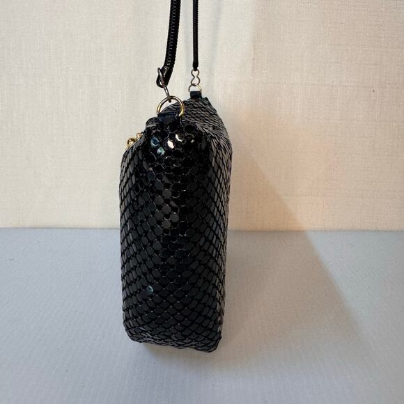 Vintage Handmade Mesh Metal Purse‎ Black Gold Whimsigoth Glam Coquette Girl - Picture 10 of 14